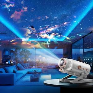 Homelist 3D Galaxy Sleep Aid Projector Light for Kids & Adults with White Noise & Bluetooth Speaker, 60 Scenes Star Projector Night Light for Bedroom Relaxation, Party, Birthday, Christmas, White