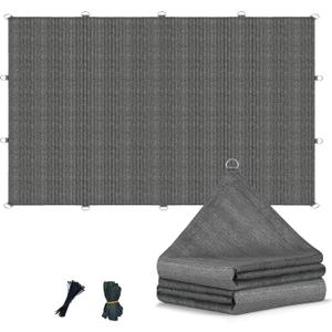 90% 10x30 FT Sun Shade Cloth with D-Rings, Sun Shades Outdoor Patio, Gray