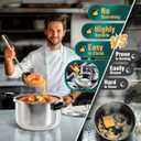 WantJoin Stainless Steel Pressure Cooker, Spring Valve Safeguard Devices, Gas Stove Eletric Stove Cooking (14qt)