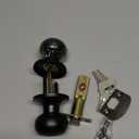CML Hardware Matte Black Keyed Entry Door Knob for Entrance, Exterior and Interior Use, Round Ball Handle, Stainless Steel
