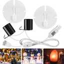 Blow Mold Light Kit Replacement, E27 E26 Single Light Cord Kit with Two Fuse Female Plug, Blow Mold Replacement Cord Socket for Indoor Outdoor Christmas Village House, Inflatable Decor(1 Pack,2 Head)