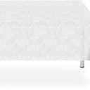 12 Pack Plastic Lace Tablecloth, White Plastic Table Cloths for Parties Disposable, 54x108 in Waterproof Rectangular Plastic Lace Camping Tablecloth for Birthday, Party, Wedding