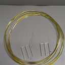 YALLOVE 10 PCS 14 Inch Floral Hoop Table Centerpiece, Gold Metal Wreath Ring Stand with Crystal Clear Acrylic Base for Balloon and Flower Decoration, Flower NOT Included