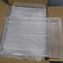 Oubonun Expandable Drawer Organizer 11.1 to 19.2 Width, Shallow Cosmetic Organizer 1.3 Height, 2 Packs, Clear Plastic Storage Trays for Dressing Table,Bathroom