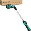 Yesker Metal Watering Wand for Garden Hose, 21 Inch, 10 Spray Patterns, Adjustable Water Sprayer with Pivoting Head, Garden Hose Nozzle with Thumb Flow Control, Ideal for Water Plant and Yard Washing