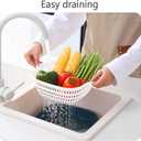 Washing Vegetable Baskets in The Kitchen Fruit Baskets Multi-layer Stackable Vegetable Sinks, Strainer and Washing Fruits and Vegetables Kitchen Colander Set