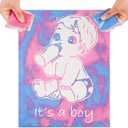 GDLYXJ Gender Reveal Art Painting Set; Creative Baby Reveal Game Props; Memorable Party Favors (boy)