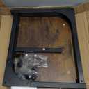 C-Shaped Side Table for Couch - Small Coffee Stand Sofa Tray Desk with Metal Frame and Waterproof Scratch Resistant, Modern End Accent for Living Room, Bedroom, Small Spaces, Rustic Brown, 1-Pack, 15.7"D x 11.8"W x 25.6"H