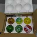 Consevisen Hand Blown Glass Ball Christmas Ornaments, 6 Pcs Colorful Hanging Friendship Witch Balls Ornaments for Christmas Tree, Garden, Window and Outdoor Decor, for Family and Friend