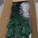 Juegoal 3 ft Pre-Lit Green Artificial Christmas Tree, Lighted Optical Fiber Table Mini Xmas Trees with Color Changing Lights, Snowflakes & Top Star, Fake Multicolored Tree for Festive Party Holiday