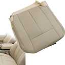 NLQR Driver and Passenger Side Bottom and Top Perforated Seat Covers Replacement Microfiber Leather Tan Compatible with Ford Expedition 2007 2008 2009 2010 2011 2012 2013 2014