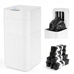 Dyna-Living Automatic Trash Can, 8 Gallon Self Sealing & Self-Changing Touchless Garbage Can Motion Sensor Trash Can, Smart Trash Bin with Automatic Lid for Kitchen Bathroom Office