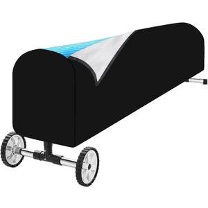 Swimming Pool Solar Reel Cover, Heavy Duty Waterproof Solar Blanket Cover, Waterproof UV Resistant Inground Blanket Reel Cover(16 Ft, Black) (20 Feet)