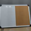 VUSIGN White Board and Cork Board Combination, 17" x 23" Dry Erase Board and Corkboard Combo for Home or Office, Wall Mounted Notice Bulletin Board with Aluminum Frame