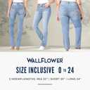 WallFlower Luscious Curvy Bootcut Jeans for Women, Mid-Rise Insta Stretch Denim, Size-Inclusive Juniors Jeans (Blue, M)