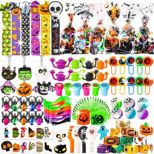 162 PCS Halloween Party Favors for Kids Halloween Toys Bulk Trick or Treat Goodie Bag Fillers Holiday Party Supplies School Classroom Prizes Carnival Gifts