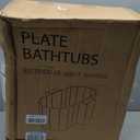 Portable Bathtub for Adult 47" Large Collapsible Cold Plunge Bathtub Foldable No Installation Ice Bath Tub for Shower Stall, Bathroom Hot SPA Soaking Standing Tub