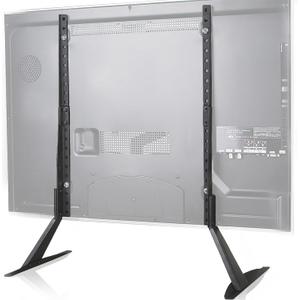 WALI Universal TV Stand 55 inch TV, TV Stand Mount for 22-65 Inch LCD Flat Screen TVs, Table Top TV Stands Holds up to 110lbs Mounting Holes up to 800 by 500mm (TVS001), Black