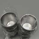 Geiserailie 8 Pieces Individual Flan Molds Egg Tart Molds Pudding Cups Mini Chocolate Molten Pans Carbon Steel Cupcake Cake Cookie, Round Nonstick Popover Bakeware Tumblers(2.6 x 2 x 1.3 Inch)