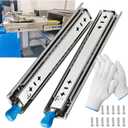 Heavy Duty Drawer Slide with Lock 16 Inch,Full Extension Ball Bearing Runners Locking & Lock-Out, Up to 250lb Load Capacity,1 Pair