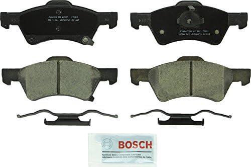BOSCH BC857 QuietCast Premium Ceramic Disc Brake Pad Set - Compatible with Select Chrysler Town & Country, Voyager; Dodge Caravan, Grand Caravan; FRONT