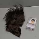 Mens Short Brown Wig Short Fluffy Hair Natural Looking Synthetic Halloween Cosplay Costume Male Wigs