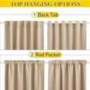 NICETOWN 2 Panels Outdoor Curtains for Patio Waterproof, Top & Bottom Fixed Waterproof Outdoor Drapes with Free Rope, Privacy Sun Blocking Shades for Gazebo, Pergolas, Biscotti Beige, W52 x L84