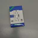 LED Night Light Wall Outlet with 5A USB Type C/A Charger, 20A Tamper Resistant Childproof Wall Receptacle, Auto Sensor Electrical Socket for Bedroom Kitchen Office, White 1-Pack