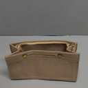 LEXSION Felt Purse Organizer Insert,Handbag Organizer with Detachalbe Zipper Pocket for ONTHEGO PM,3 Size 8034 Beige Small