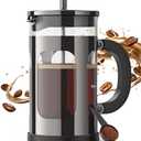 Mueller French Press Coffee, 20% Heavier Duty Stainless Steel Frame & Trumax Borosilicate Glass Coffee Press with 4 Level Filtration System, Easy Clean, 34oz-8 cups