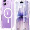 Diaclara Magnetic Designed for iPhone 17 Case 6.3 Inch Full Body Bumper,[Compatible with MagSafe] Military Drop Proof Cover with Built-in Touch Sensitive Anti-Scratch Screen Protector Clear Glitter