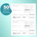 W2 Forms 2025 with Envelopes, 6 Part Kit, 50 Employee of Laser W2 Tax Forms 2025, 50 Self Seal Envelopes, W-2 Forms for 2025 Compatible with Accounting, Includes 3 W3 Forms