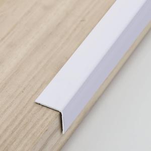 Aluminum Peel and Stick L Molding Corner Guards with 90 Angle for Wall Door Frame Cabinet Baseboard Protection and Decoration, 51.2in x 0.8in (3Pcs) (Matte White)