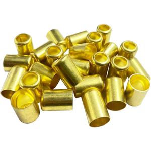 25 PCS 7327 Hose Ferrules Brass Fitting, 0.625in ID x 1in Long Repair Ferrules for Air Hose, Acetylene Hose, Use with Crimper Tool Kit