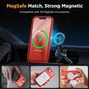 Miracase for iPhone 16e case & iPhone 17e Case for MagSafe [with 29H+ Screen Protectors] TOP Military-Grade Protection Shockproof with Velvet Touch for iPhone 16e/17e Phone Case 6.1", Red