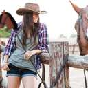Hushee 8pcs Western Cowboy Plush Stick Horse Fun Cowgirl Horse Head Pony Stick for Cowboy Cowgirl Racehorse Christmas Birthday Party Decoration