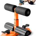 SQUATZ Portable Sit Up Bar Floor Holder with 2 Strong Suction Cups for Abs, Pull Up Bar, Sticky Pad, Adjustable Foot Holder for Thigh, Workout for Office Home Gym for Men and Women, Support 661 lbs