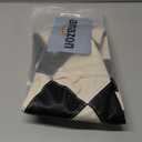 Thgonwid Unstuffed Moroccan Ottoman Pouf Cover, Ottoman Footstool Storage Solution, Bean Bag Chair, Foot Rest, Multi-Black&White