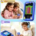UCIDCI Kids Smart Phone Toys for Girls Toddler Phone Toys with Learning Games, Christmas, Birthday Gifts for 3 4 5 6 7 Year Old Boys Blue