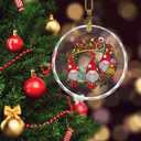 3 x Crystal Christmas Ornaments - 2024 Hanging Decorations for Tree, Office, Party, Classroom, Shop, Restaurant, Fireplace