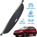Retractable Cargo Cover for 2014-2016 Subaru Impreza & 2013-2017 Crosstrek XV Black Trunk Cover Accessories