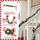 Weysat 24 Pcs Christmas Ball Garland Ties Artificial Pine Needles Tinsel Christmas Tree Decor 6 in Tinsel Ties with Bulb Arrangements for Xmas Tree Decoration Craft Gift Wrapping(Rose Gold)