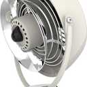 Vornado VFAN Jr. Vintage Metal Desk Fan, 2-Speed, Retro Air Circulator with Adjustable Tilt, Fan for Bedroom, Office and Dorm Room Cooling, Vintage White, 6.1 X 10.1 X 11.4 Inches