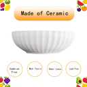 Large Ceramic Fruit Bowl for Kitchen Counter, 10-Inch White Fruit and Vegetable Bowl, Decorative Serving Bowl for Home