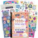 Fashion Angels 1000+ Kindness Stickers for Kids Positive Affirmation & Mental Health Stickers - 40-Page Sticker Book for Scrapbooks, Planners, Rewards, Ages 6+