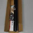 Curtain Rods for Windows 35-47 inch, 5/8 inch Matte Black Curtain Rod with Brackets Adjustable Telescoping for Bedroom Kitchen Study Living Room