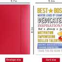 5 x Best Boss Day Card for Boss Mentor, Inspirational Thank You Greeting for Leader, Heartfelt Appreciation Boss's Day Card Gift