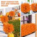 16 Bundles Artificial Mums for Outdoors Garden Home Decoration Fake Mums Decoration UV Resistant Fake Mums Silk Faux Flower Plastic Plants for Outside No Fade Fall Decor for Front Porch Pot Decor