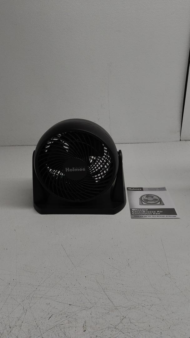 Holmes Blizzard 3-Speed Air Circulator Fan with 90° Adjustable Tilt and Removable Grill, Black