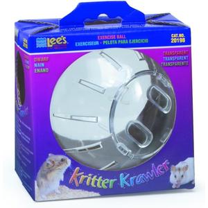 Lee's Kritter Krawler Mini Exercise Ball, 5-Inch, Plastic, Clear